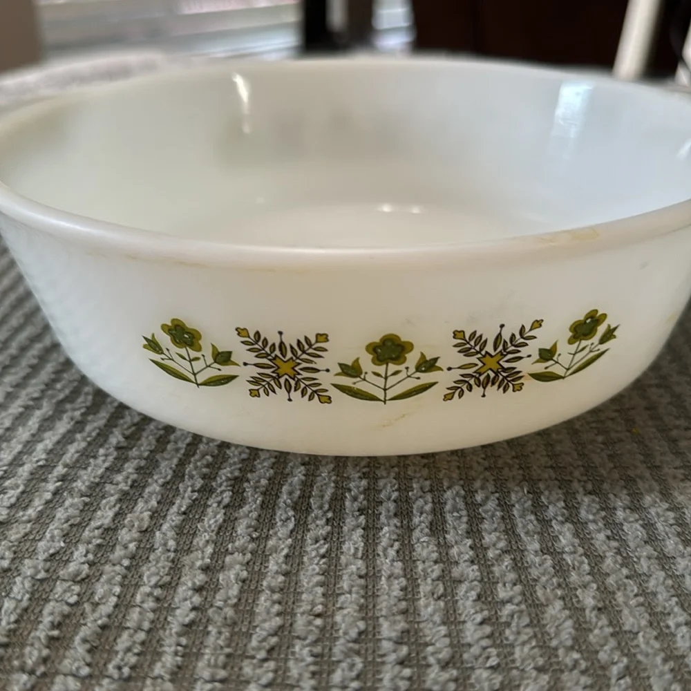 Anchor Hocking Fire King #437 Meadow Green Casserole Dish 1‎ 1/2 Quart Vintage